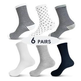 6 Pairs Of Ladies Casual Cylinder Socks Dress Socks