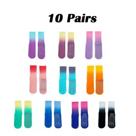 10 Pairs Women Yoga Socks  Non-Slip Grips Straps For Added Balance And Stability Ideal For Pilates Pure Barre Ballet Dance Barefoot Workout