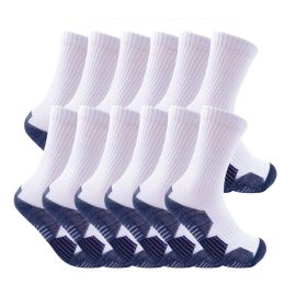 Unisex 8 Pairs Of Sports Socks, Basketball Socks - Durable, Breathable And Comfortable, Towel Sole Shock Absorption (Color: White)
