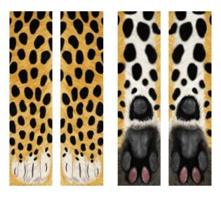 3D Animal Paw Socks Cute Cat Claws Socks Unisex Long Socks (Option: Cheetah)