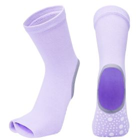 Female Non-slip Yoga Socks (Color: Purple)