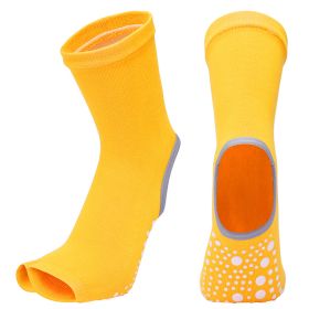 Female Non-slip Yoga Socks (Color: Yellow)