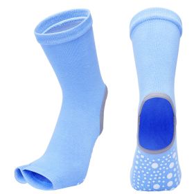 Female Non-slip Yoga Socks (Color: Blue)