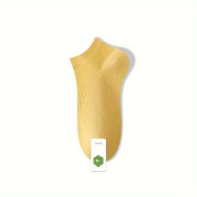 5 Pairs Stylish And Vibrant. Women's Cotton Socks. Lightweight And Breathable. Snuggle Against Your Heels (Color: Yellow)