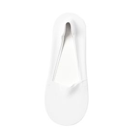 Women's Fashion Silicone Non-slip Shallow Boat Socks (Option: White-One size)