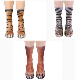 3D Animal Paw Socks Cute Cat Claws Socks Unisex Long Socks (Option: 3pcs set)
