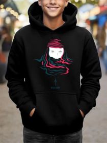 Men's Printed Hooded Sweatshirt (Option: Black-2XL)