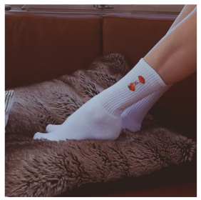 Rocket Fuel - Embroidered Socks (Option: S to M-Black)